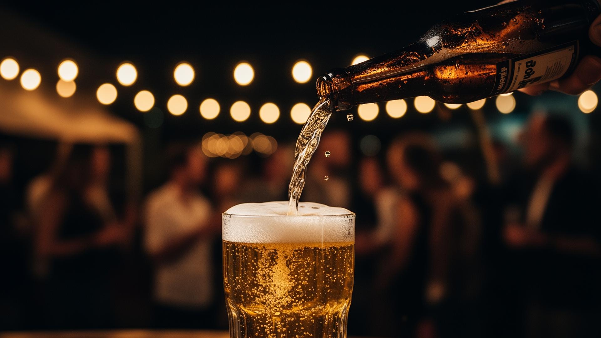Vers getapt bier op een Limburgs feest